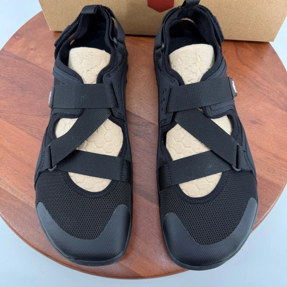 Vivobarefoot Tracker Sandal Mens Obsidian Black Minimalist Hiking EU 46/US 12.5